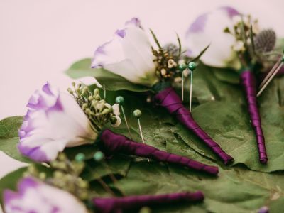 Purple Boutonnieres