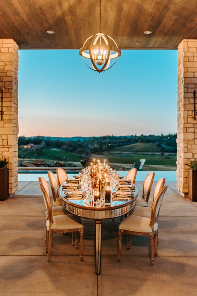 Intimate dining against a beautiful backdrop